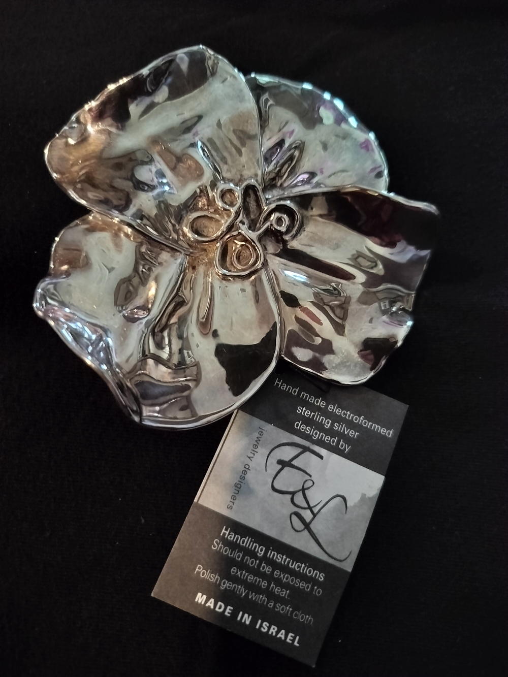 E&L Sterling Silver Electrofrom Brooch